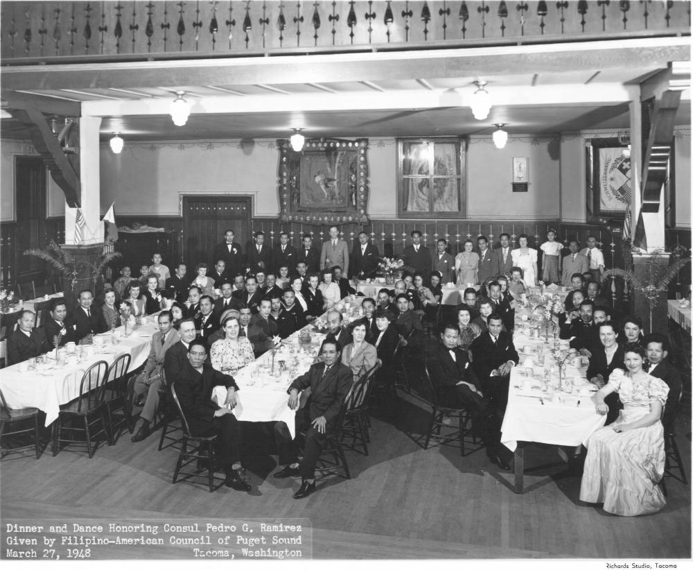 Filipino-Americans from the Puget Sound area honored Pedro G. Ramirez, newly appointed consul for the Republic of the Philippines, at a banquet held in Swiss Hall.
